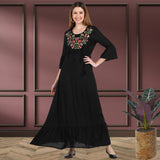 Graceful Charm: Women’s Embroidered Ankle Length Kurti