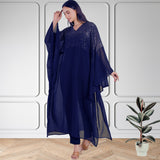 Women's Sequins Motifs Embellished Georgette Kaftan Set