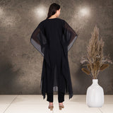 Women's Sequin Motif Embellished Georgette Kaftan Set