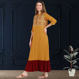 Timeless Elegance: Women's Embroidered Ankle-Length Kurti