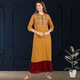 Timeless Elegance: Women's Embroidered Ankle-Length Kurti