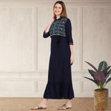 Timeless Elegance: Women's Embroidered ankle Length Kurti