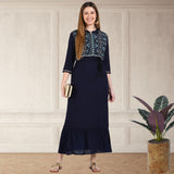 Timeless Elegance: Women's Embroidered ankle Length Kurti