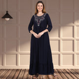 Elegant Comfort: Women's Embroidered  Kurti