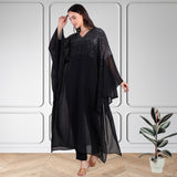 Women's Sequins Motifs Embellished Georgette Kaftan Set