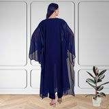 ✨ Georgette Sequins Embroidered Kaftan Pant Set