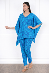 Women’s Floral Printed Kaftan Pant Co-Ord Set – Stylish & Comfortable Lounge Wear