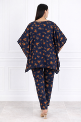 Women’s Floral Printed Kaftan Pant Co-Ord Set – Stylish & Comfortable Lounge Wear