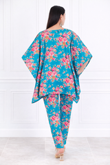 Women’s Floral Printed Kaftan Pant Co-Ord Set – Stylish & Comfortable Lounge Wear