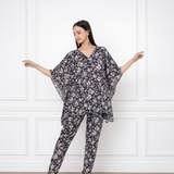 Women’s Floral Printed Kaftan Pant Co-Ord Set – Stylish & Comfortable Lounge Wear