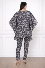 Women’s Floral Printed Kaftan Pant Co-Ord Set – Stylish & Comfortable Lounge Wear
