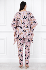 Women’s Floral Printed Kaftan Pant Co-Ord Set – Stylish & Comfortable Lounge Wear