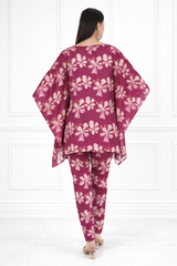 Women’s Floral Printed Kaftan Pant Co-Ord Set – Stylish & Comfortable Lounge Wear