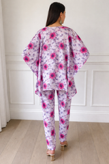 Women’s Floral Printed Kaftan Pant Co-Ord Set – Stylish & Comfortable Lounge Wear