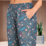 Floral Print Spandex Kurti Pant Co-Ord Set for Women 🌸