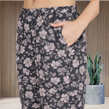 Floral Print Spandex Kurti Pant Co-Ord Set for Women 🌸