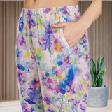 Floral Print Spandex Kurti Pant Co-Ord Set for Women 🌸