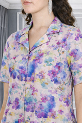 Floral Print Spandex Kurti Pant Co-Ord Set for Women 🌸