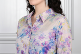 🌸 Floral Printed Spandex Kurti Pant Co-Ord Set 🌸