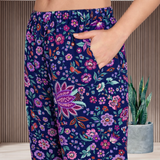 Floral Printed Kurti Pant Co-Ord Set in Spandex Fabric
