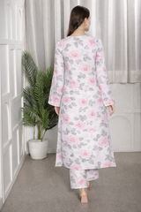✨ Floral Printed Kurti Pant Co-Ord Set (Spandex Fabric) ✨