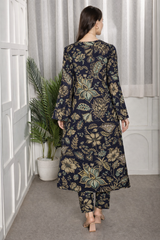 ✨ Floral Printed Kurti Pant Co-Ord Set (Spandex Fabric) ✨
