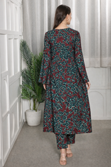 ✨ Floral Printed Kurti Pant Co-Ord Set (Spandex Fabric) ✨
