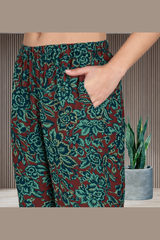 ✨ Floral Printed Kurti Pant Co-Ord Set (Spandex Fabric) ✨