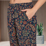 🌸 Floral Printed Spandex Kurti Pant Co-Ord Set 🌸