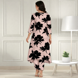 Floral Printed Spandex Kurti Pant Co-Ord Set for Women | Stretchable Printed Pant with Matching Kurti