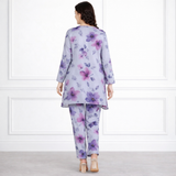 🌸 Floral Printed Spandex Kurti Pant Co-Ord Set 🌸