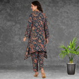 🌸 Floral Print Spandex Kurti Pant Co-Ord Set 🌸