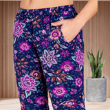 Floral Printed Spandex Kurti Pant Co-Ord Set for Women | Stretchable & Stylish Ethnic Wear