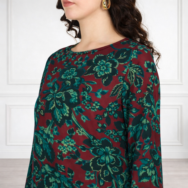 🌸 Floral Printed Spandex Kurti Pant Co-Ord Set 🌸