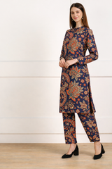 ✨ Printed Spandex Kurti Pant Co-Ord Set ✨
