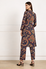 ✨ Printed Spandex Kurti Pant Co-Ord Set ✨