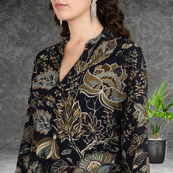 ✨ Printed Spandex Kurti Pant Co-Ord Set ✨