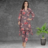 ✨ Printed Spandex Kurti Pant Co-Ord Set ✨