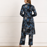 ✨ Printed Spandex Kurti Pant Co-Ord Set ✨