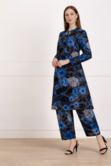 ✨ Printed Spandex Kurti Pant Co-Ord Set ✨