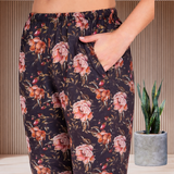🌸 Floral Printed Spandex Kurti Pant Co-Ord Set 🌸