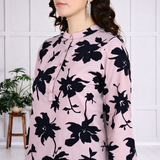 🌸 Floral Printed Spandex Kurti Pant Co-Ord Set 🌸