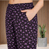 🌸 Floral Printed Spandex Kurti Pant Co-Ord Set 🌸