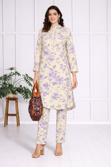 🌸 Floral Print Spandex Kurti Pant Co-Ord Set 🌸  Comfort Meets Everyday Elegance