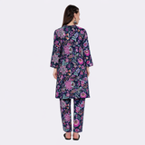 🌸 Floral Printed Spandex Kurti Pant Co-Ord Set 🌸