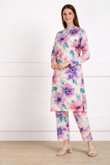 ✨ Printed Spandex Kurti Pant Co-Ord Set ✨