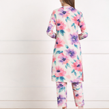 ✨ Printed Spandex Kurti Pant Co-Ord Set ✨