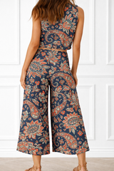 Spandex Floral Print Crop Top & Pant Co-Ord Set for Women