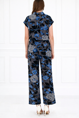 Women Printed Half Sleeve Spandex Shirt & Pant Co-Ord Set