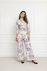 🌸 Women’s Floral Printed Spandex Top & Pant Co-Ord Set 🌸  Stylish | Stretchable | Everyday Comfort
